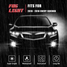 img 2 attached to 🚘 Комплект замены противотуманных фар Chevy Equinox 2011-2016 с галогеновыми лампами H8 12V 35W и проводным комплектом - прозрачная линза.