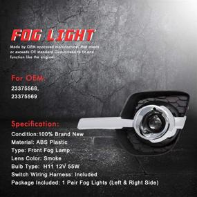 img 1 attached to 🚘 Комплект замены противотуманных фар Chevy Equinox 2011-2016 с галогеновыми лампами H8 12V 35W и проводным комплектом - прозрачная линза.