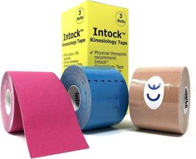 img 3 attached to 🩹 Instock Kinesiology Tape: The Ultimate Solution for Pros, Injury Recovery, and Pain Relief - 3 Rolls of Water Resistant, Elastic Therapeutic Athletic Tape, 16.4 Feet Each, Latex-Free and Multi-Color