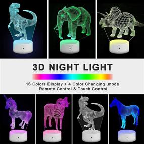 img 3 attached to EEEKit 4 Pack 3D Night Light Base + Remote Control + USB Cable, 16 Colors LED Light Show Display Acrylic Light Base, Decorative Lights for Bedroom Shop Eatery (White)