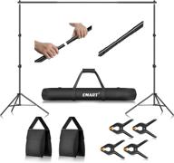 emart photo video studio 10ft adjustable background stand backdrop support system kit: professional-quality and portable! logo