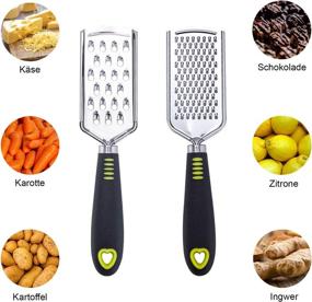 img 1 attached to 🍋 Bligo Lemon Zester Grater Set 3 Pack - Stainless Steel Zesters & Cleaning Brush, Fine Blades for Ginger, Garlic, Chocolate - Dishwasher Safe