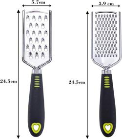 img 3 attached to 🍋 Bligo Lemon Zester Grater Set 3 Pack - Stainless Steel Zesters & Cleaning Brush, Fine Blades for Ginger, Garlic, Chocolate - Dishwasher Safe