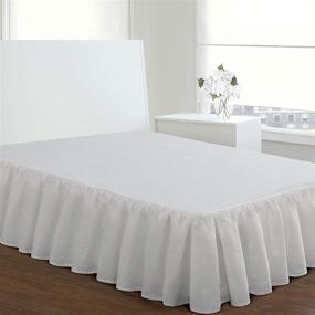 img 3 attached to 🛏️ FRESH IDEAS Bed Skirt with Ruffled Design, 18” Drop Length, Gathered Styling, Queen, White (FRE30118WHIT03)