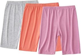 img 4 attached to 🚴 3-Pack Girls' Bike Shorts: Athletic Dance Leggings for Under Dresses, Safe Active Shorts Underwear