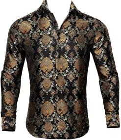 img 2 attached to 🌸 Barry Wang Paisley Flower Shirts: Elevate Your Style with Leisure Men's Clothing