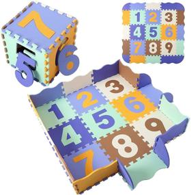 img 4 attached to 🧩 Yopay Crawling Interlocking Puzzle Numbers: Educational Fun for Kids!