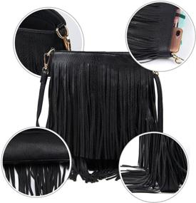 img 1 attached to 👜 Women's Handbags & Wallets with Fringe Tassel Accents for a Trendy, Leisurely Look