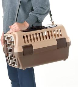 img 1 attached to 🐾 Convenient Richell Double Door Pet Carrier – Ideal Travel Solution for Small Dogs and Cats