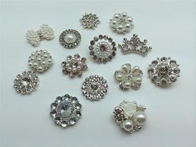 img 2 attached to 🌟 PEPPERLONELY Mixed Style Acrylic Pearl Rhinestone Embellishments & Sew On Buttons - 12PC Set!