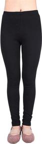 img 4 attached to Winter Warmth for Girls: IRELIA Kids Solid Leggings, Made from 100% Cotton with Fleece Lining
