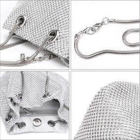 img 1 attached to 💎 Stunning Women's Evening Bag: Upsized Full Rhinestone Bucket Bag for Party, Wedding & Date Night