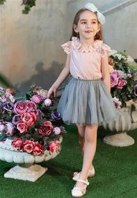 img 2 attached to 👗 Платье из 3 слоев тюля для девочки Buenos Ninos: Tutu Princess Ballet Dance Skirt для 2-9 лет - готовое к вечеринке с подкладкой!