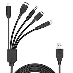 img 4 attached to 🔌 Convenient 5 in 1 USB Charger Cable for Nintendo DS Lite, Wii U, New 3DS XL, 3DS XL, 2DS, Dsi XL, NDS/GBA SP, and PSP 1000 2000 3000