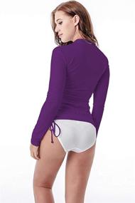 img 2 attached to Micosuza Sun Protection Women's Long-Sleeve Rashguard Top: The Ultimate Basic Skins for Maximum UV Defense