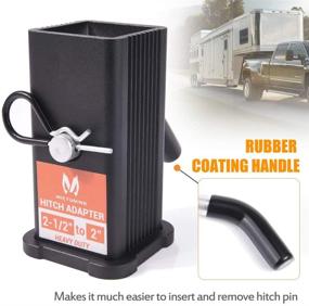 img 1 attached to MICTUNING Адаптер прицепного устройства сокращения от 2,5 дюйма до 2 дюймов, переходник класса V на класс III и IV с штифтом и зажимом для прицепного буксировочного устройства.