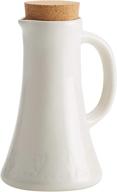 🍶 ayesha curry ceramics evoo olive oil bottle: 6oz french vanilla with cork lid logo