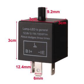 img 2 attached to Gebildet 12V 3 Pin LED Flasher Relay for Motorcycle Turn Signals - Adjustable Flasher CF-13KT with Terminals