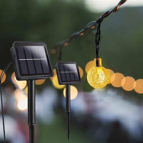 img 4 attached to ✨ Solar Powered String Lights Outdoor Garden [2PACK] - 40 Feet 105 LED, Waterproof Fairy Patio Lights for Yard Porch Wedding Party - 8 Combinations - Warm White
