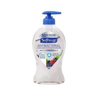 softsoap antibacterial liquid hand soap pump, white tea and berry fusion, 11.25 ounce logo