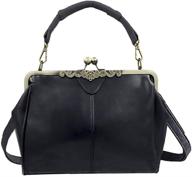 abuyall women's vintage leather shoulder handbag - stylish handbags & wallets in shoulder bags logo