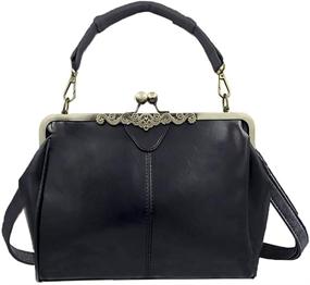 img 4 attached to Abuyall Women's Vintage Leather Shoulder Handbag - Stylish Handbags & Wallets in Shoulder Bags