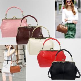 img 1 attached to Abuyall Women's Vintage Leather Shoulder Handbag - Stylish Handbags & Wallets in Shoulder Bags