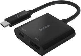 img 4 attached to 💻 Belkin USB-C to HDMI Adapter with 4K UHD Video Support and 60W Passthrough Power for MacBook Pro (AVC002btBK)