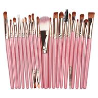 💄 professional makeup brush set – 20pcs synthetic tools for foundation, powder, blush, shadow, concealers, eye cosmetics – beginner friendly full set (pink+gold) logo