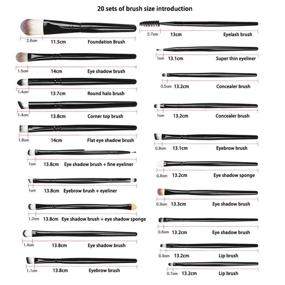 img 3 attached to 💄 Professional Makeup Brush Set – 20Pcs Synthetic Tools for Foundation, Powder, Blush, Shadow, Concealers, Eye Cosmetics – Beginner Friendly Full Set (Pink+Gold)