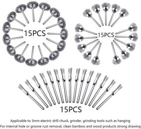 img 1 attached to Rocaris 45PC Rotary Tool Steel Wheel Brushes Set - Enhanced Accessories for Optimal Performance