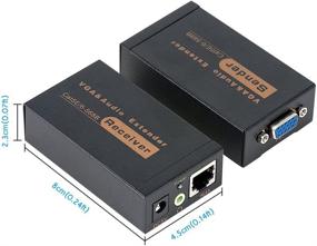 img 1 attached to 🔌 Jaremite VGA по Ethernet удлинитель: диапазон передачи 328 футов через Cat5e/Cat6 - комбо передатчик и приемник