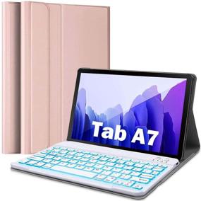 img 4 attached to REAL-EAGLE Galaxy Tab A7 10.4 2020 Keyboard Case(SM-T500/T505/T507), Backlit Lightweight Wireless Keyboard for Samsung Galaxy Tab A7 10.4 Inch, SM-T500 SM-T505/T507 (Pink)