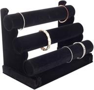 📿 plixio velvet bracelet holder - three tier bracelet stand for jewelry organization and display logo