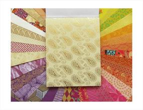 img 1 attached to 🎨 Vibrant Paperhues Pink-Yellow-Brown Decorative Handmade Scrapbook Papers Collection 8.5x11" Pad, 40 Sheets for All Your Crafting Needs