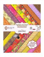 🎨 vibrant paperhues pink-yellow-brown decorative handmade scrapbook papers collection 8.5x11" pad, 40 sheets for all your crafting needs logo