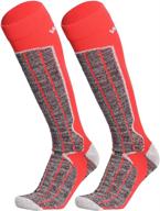 🧦 warm and durable ski socks for winter sports - weierya men women 2 pairs logo