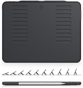 img 4 attached to The Muse Case - 2018 iPad Pro 12.9 inch (Old Model) - Slim and Durable + Handy Magnetic Stand + Sleep/Wake Cover - ZUGU CASE (Black)