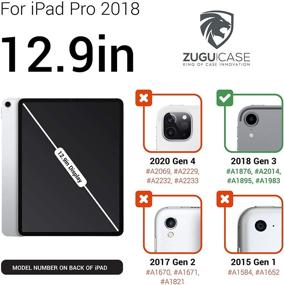 img 3 attached to The Muse Case - 2018 iPad Pro 12.9 inch (Old Model) - Slim and Durable + Handy Magnetic Stand + Sleep/Wake Cover - ZUGU CASE (Black)
