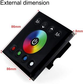 img 3 attached to RGBZONE RGB LED Dimmer Wall Switch for 12V-24V 3528 5050 Multi-Color RGB RGBW LED Strip Lighting - Wall-Mounted Touch Panel with Plastic Cover