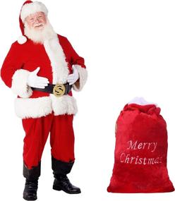 img 3 attached to Luxury Oversized Velvet Santas Drawstring