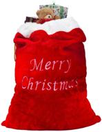 luxury oversized velvet santas drawstring logo