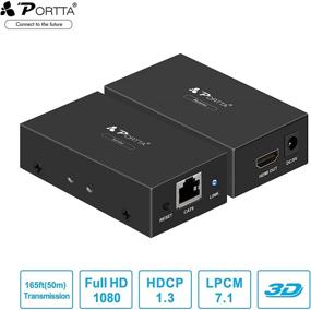 img 3 attached to 🔌 Portta HDMI Extender 60m/190ft Lossless Transmission for HDTV PS3 PS4 HD-DVD/DVD/Blue-Ray Player - Full HD 1080p & 3D Support via Single UTP CAT5e/CAT6 Cable