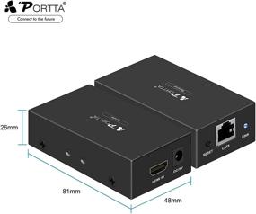 img 2 attached to 🔌 Portta HDMI Extender 60m/190ft Lossless Transmission for HDTV PS3 PS4 HD-DVD/DVD/Blue-Ray Player - Full HD 1080p & 3D Support via Single UTP CAT5e/CAT6 Cable