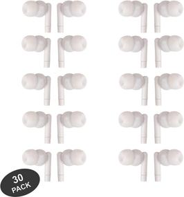 img 3 attached to JustJamz Pearl In-Ear Earbud Headphones Bundle: 30 Pack of Premium Quality Wireless Noise-Canceling Earphones
