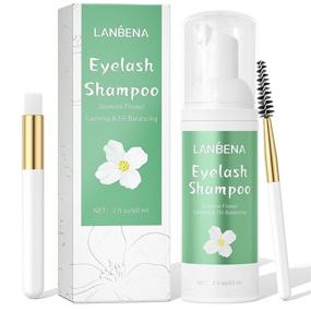 img 4 attached to 🧼 Lanbena Lash Shampoo: Gentle & Effective Eyelash Extension Cleanser for Salon-Quality Results (60ml 2 Fl Oz)