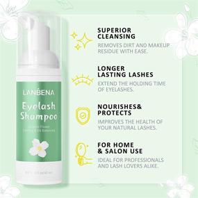 img 1 attached to 🧼 Lanbena Lash Shampoo: Gentle & Effective Eyelash Extension Cleanser for Salon-Quality Results (60ml 2 Fl Oz)
