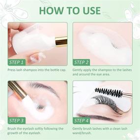img 2 attached to 🧼 Lanbena Lash Shampoo: Gentle & Effective Eyelash Extension Cleanser for Salon-Quality Results (60ml 2 Fl Oz)