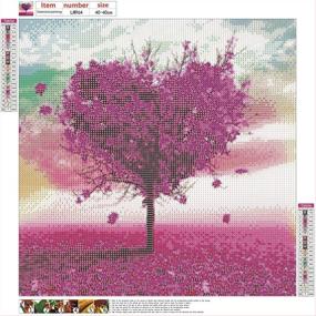 img 3 attached to 🌸 Valentine's Day Love Tree 5D Diamond Painting Set - Комплект для написания Романтического Пайеточного Дерева для стены декора дома - Идеален для взрослых и детей - Размер 16х16 дюймов