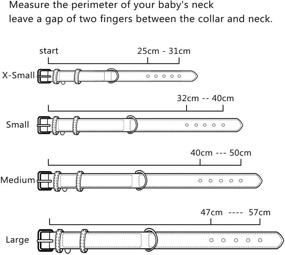 img 1 attached to 🐶 Neoprene Padded PU Leather Adjustable Dog Collar on the Grand Line - Available in 4 Sizes & 3 Colors for Small Medium Large Dogs